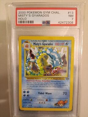 2000 POKEMON GYM CHALLENGE #13 MISTY'S GYARADOS HOLO PSA 7